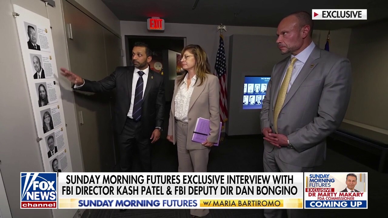 FBI leaders Patel, Bongino give exclusive look at agency's Wall of Honor
