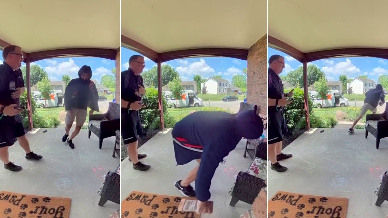 Ohio FedEx driver stunned as porch pirate steals package seconds after delivery