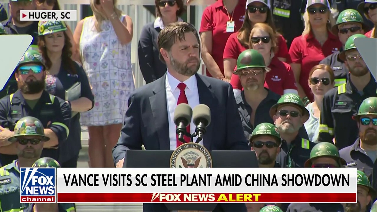 JD Vance touts US manufacturing prowess during visit to SC steel plant