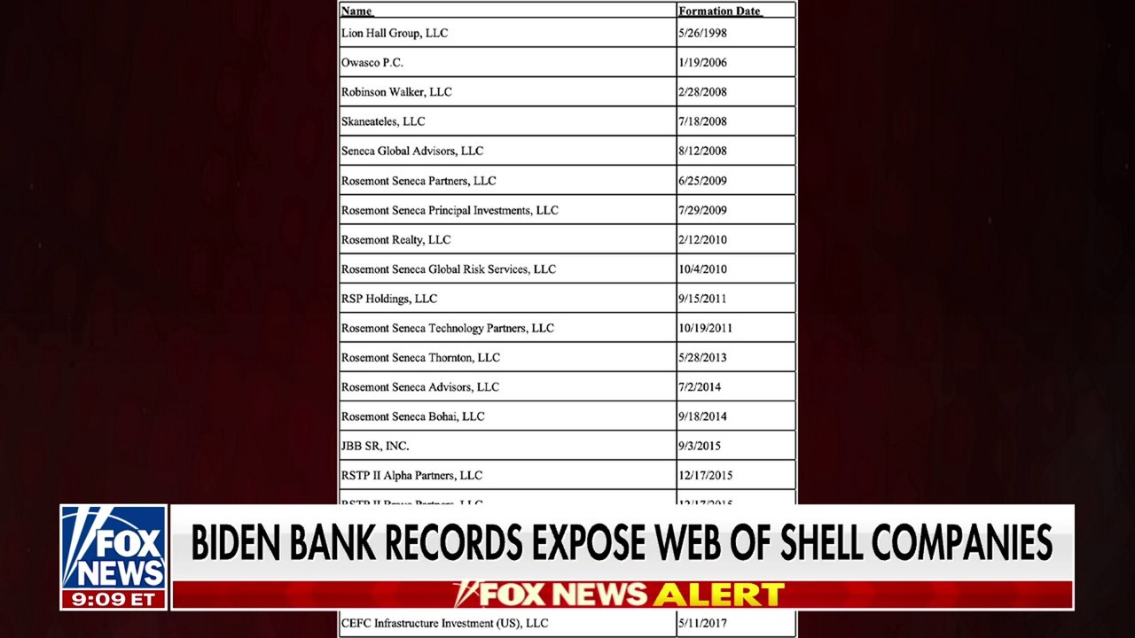 Biden bank records expose web of overseas shell companies
