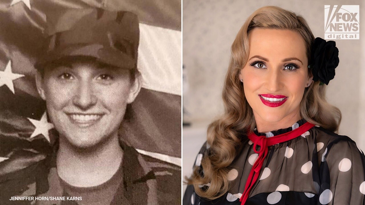 Iraq War veteran poses as '40s pinup model after surviving mortar attack