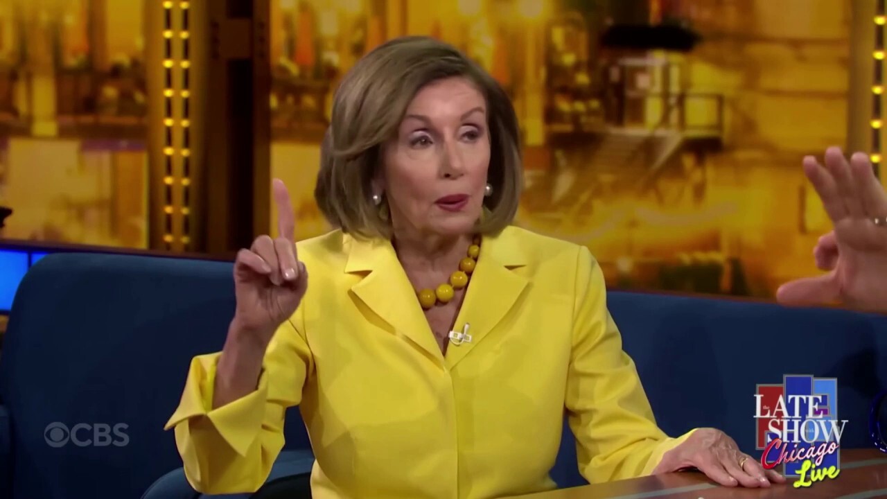 Pelosi interview with Stephen Colbert interrupted by anti-Israel agitators