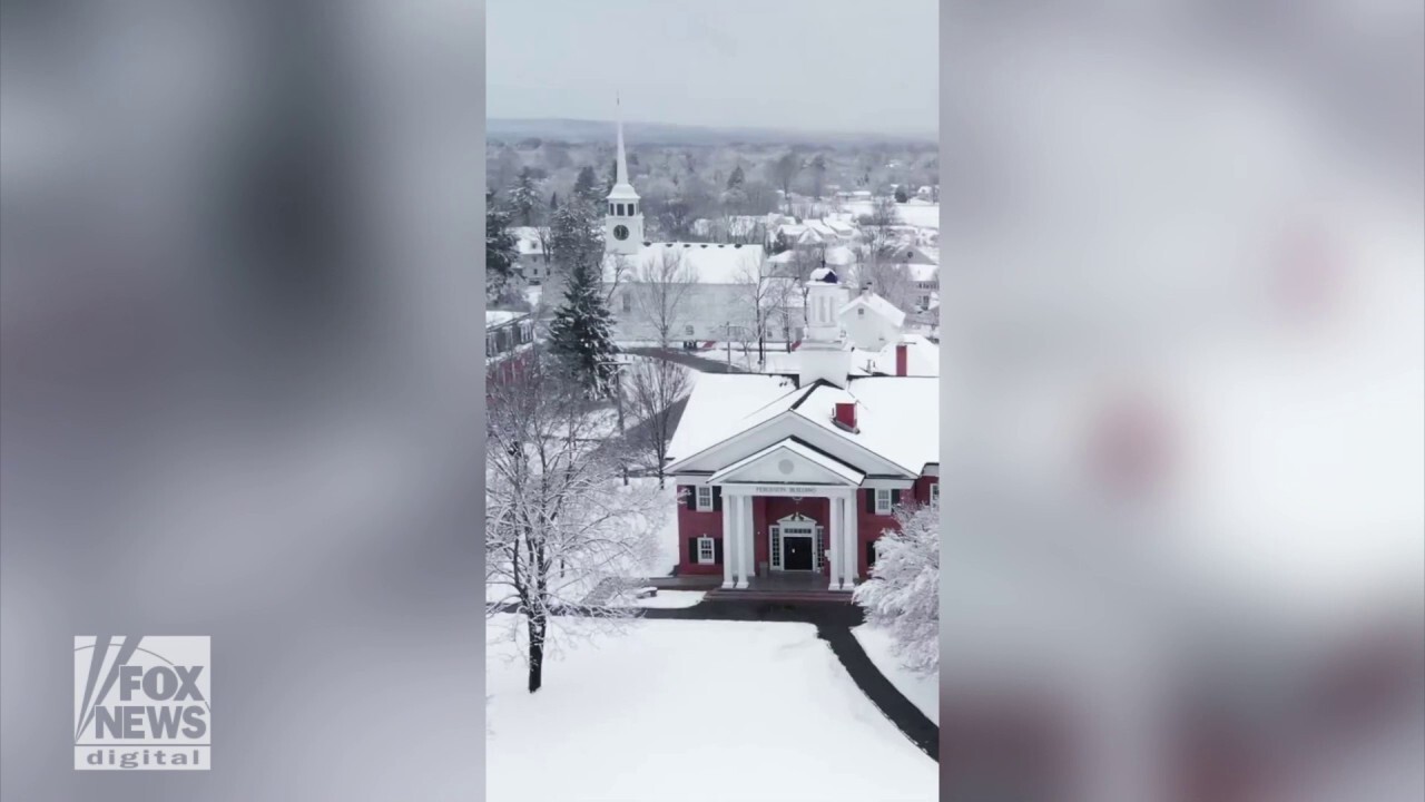 Winter weather covers Massachusetts town in beautiful scene