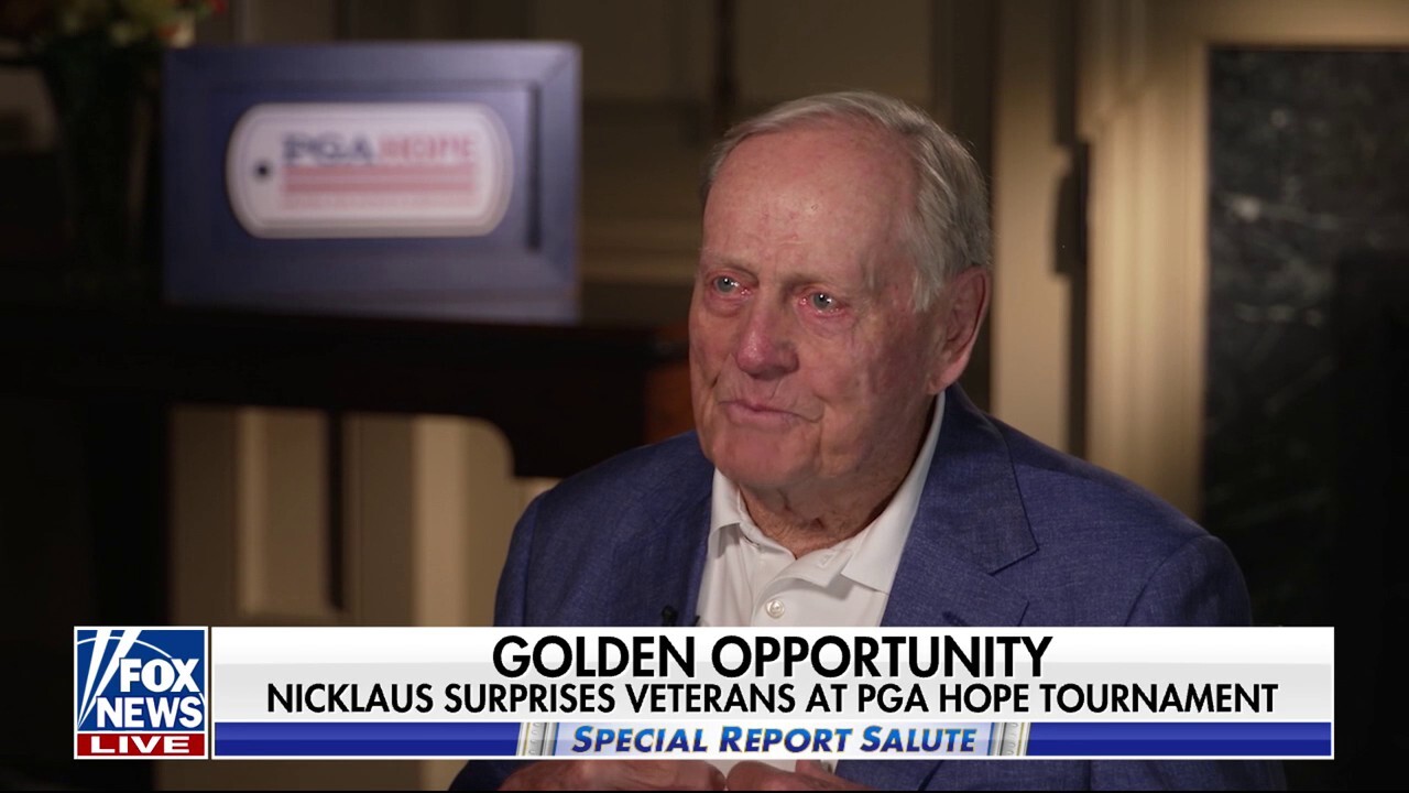 Golf legend Jack Nicklaus surprises veterans at PGA HOPE tournament