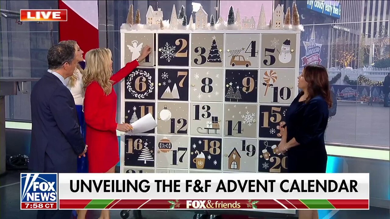 ‘FOX & Friends’ co-hosts open the first day of the 2023 advent calendar with lifestyle expert Limor Suss.