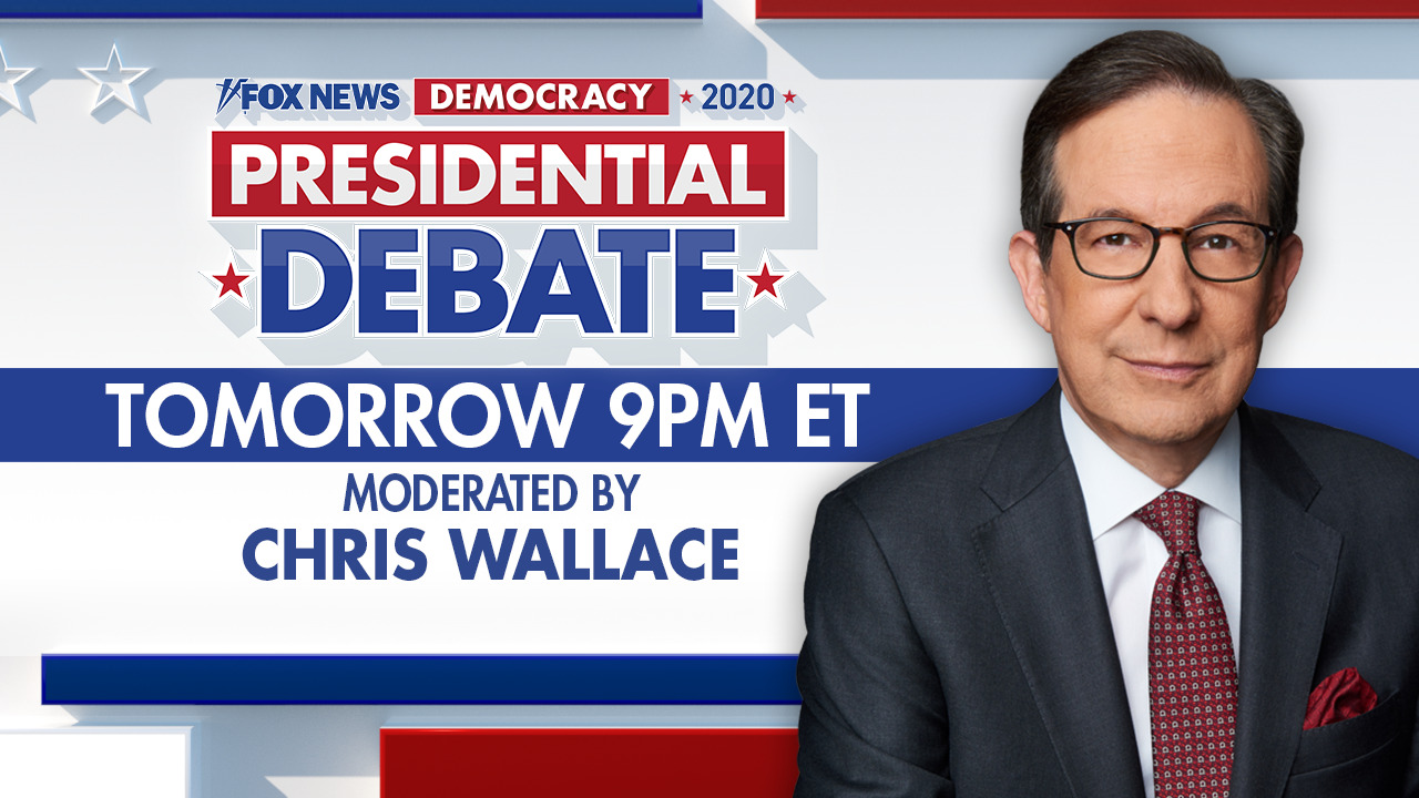 Chris Wallace moderates the first presidential debate of 2020