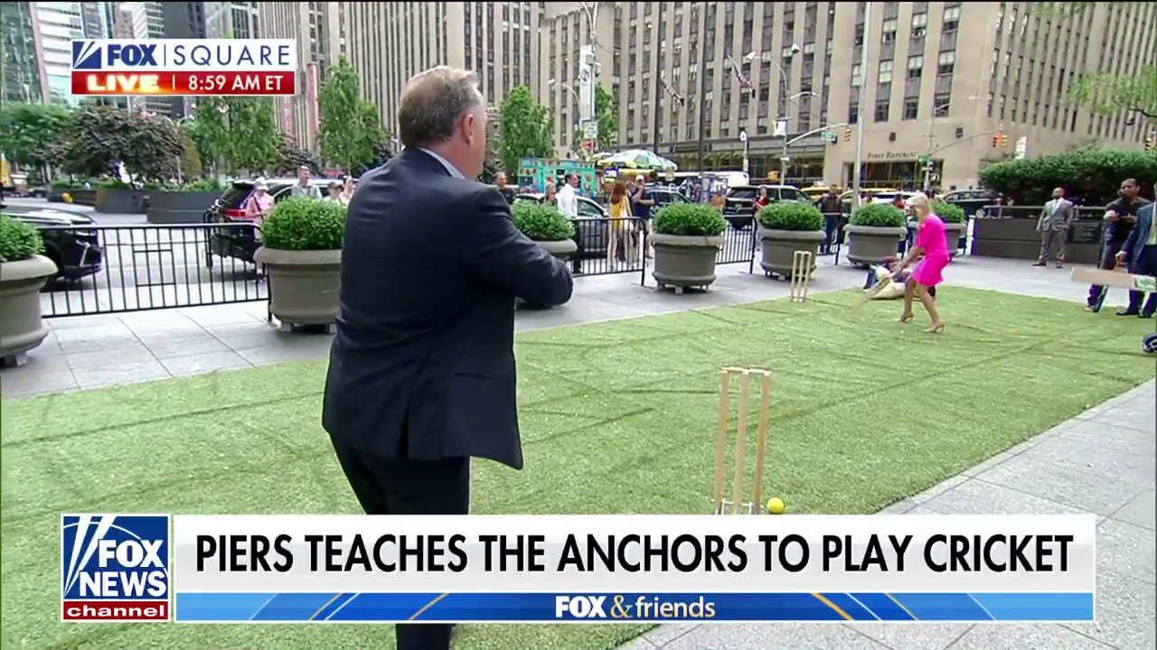 Piers Morgan teaches 'Fox & Friends' hosts to play cricket