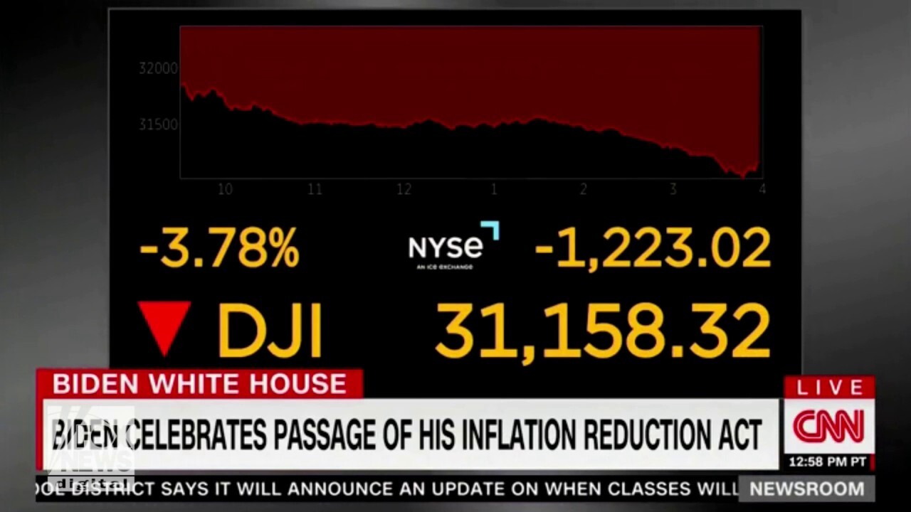 CNN, MSNBC pull away from Biden's inflation speech as DOW plummets
