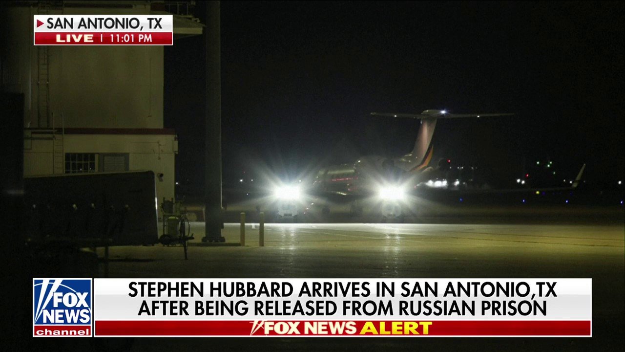 Stephen Hubbard arrives in San Antonio after being released from Russian prison