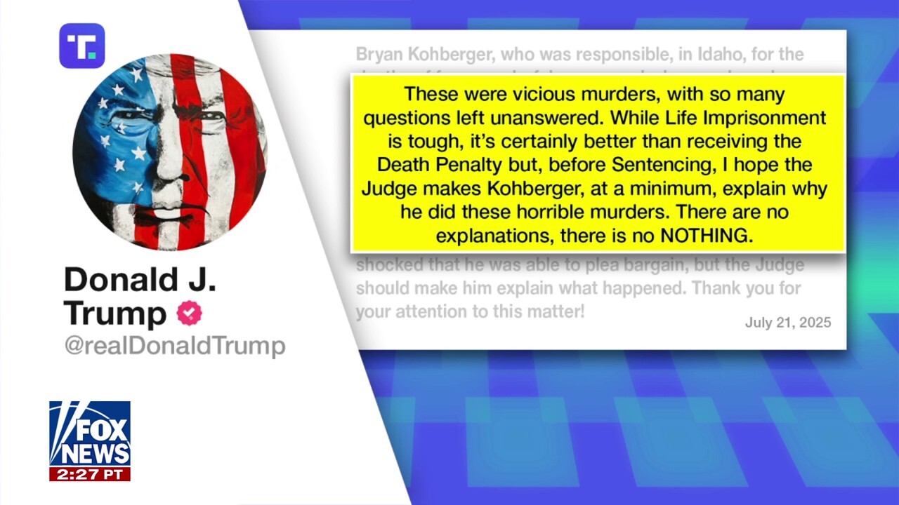 Trump makes plea to judge overseeing Idaho murder case: 'So many questions left unanswered'