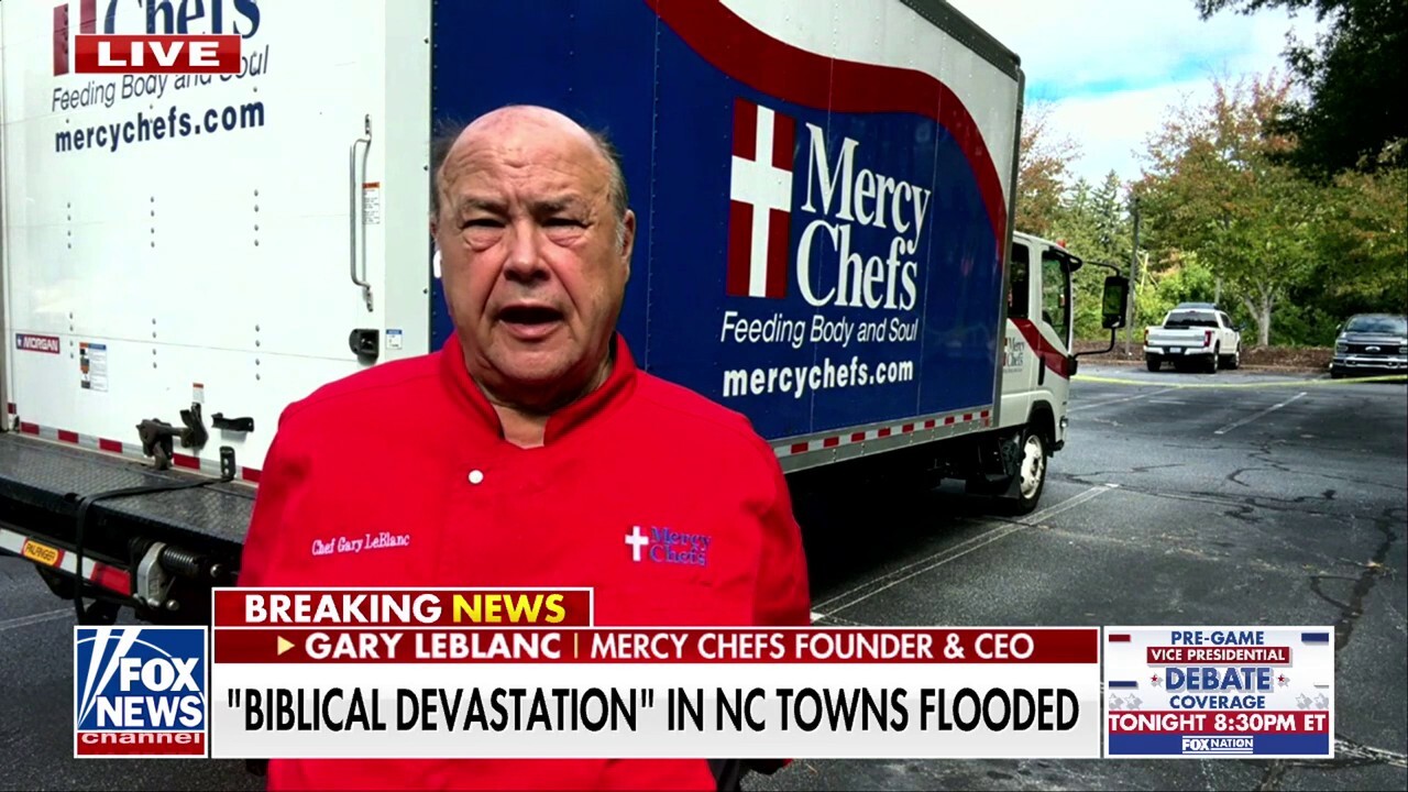 Mercy Chefs providing hot meals for families displaced by Hurricane Helene