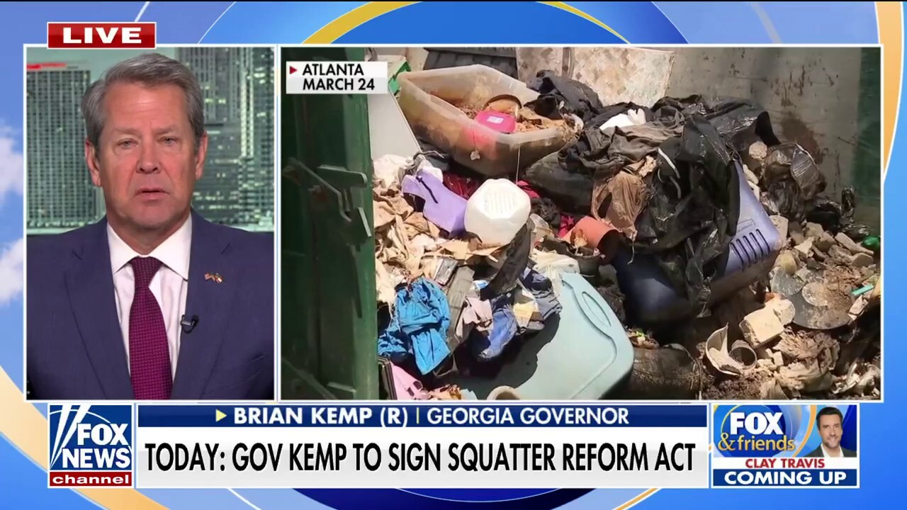 Georgia Gov. Brian Kemp joined 'Fox & Friends' to discuss how the legislation will empower homeowners who fall victim to squatting and the impact of Trump's legal woes on November. 