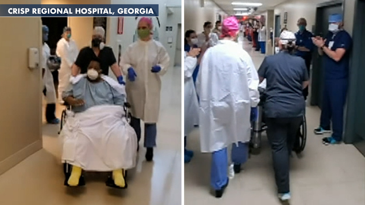 Georgia hospital cheers as first COVID-19 patient is transferred out of ICU