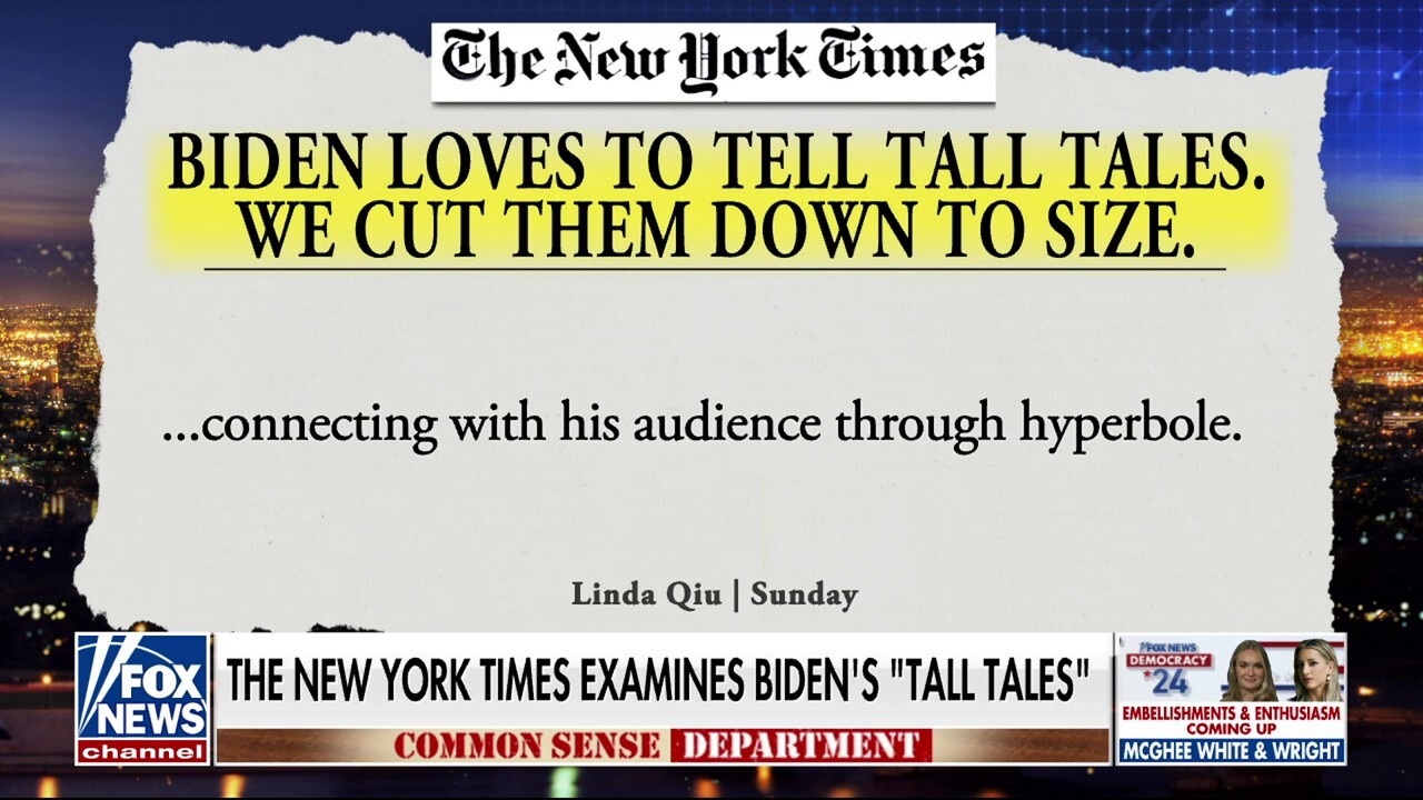 'Common Sense': Why is it that Trump tells 'lies' but Biden tells 'tall tales'?