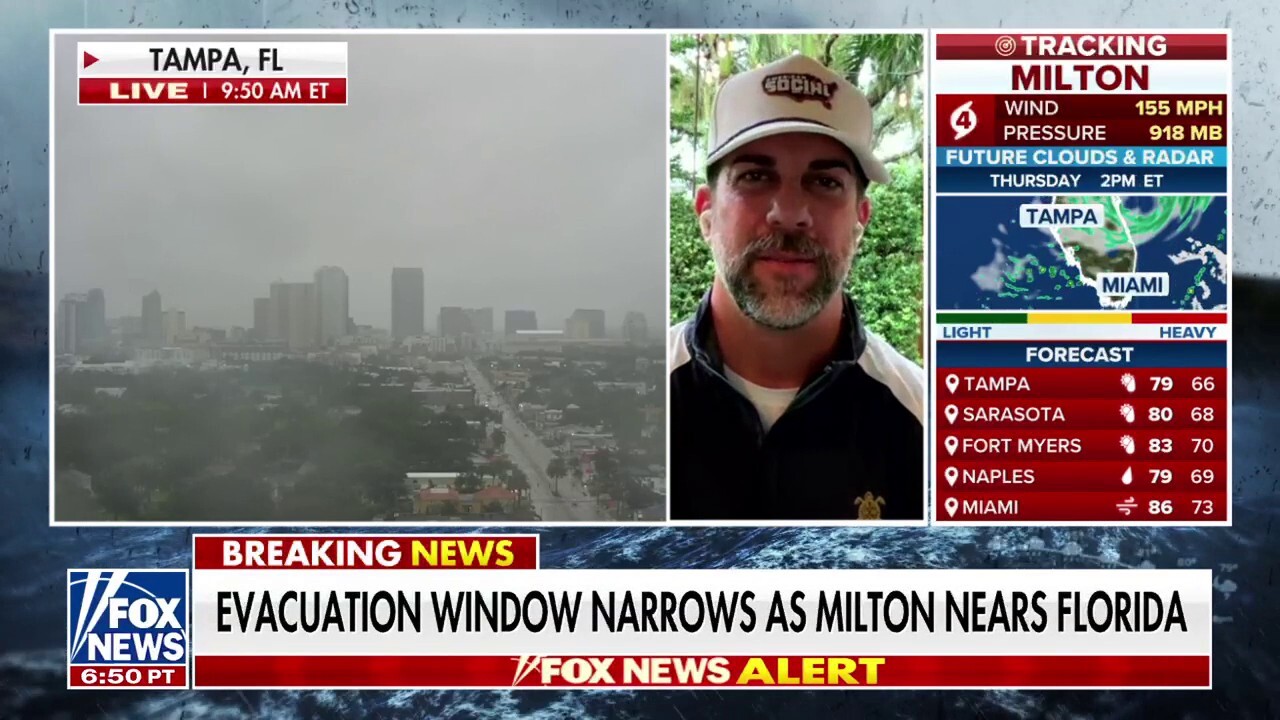 Tampa business owner not evacuating for Hurricane Milton: 'Protecting our property'