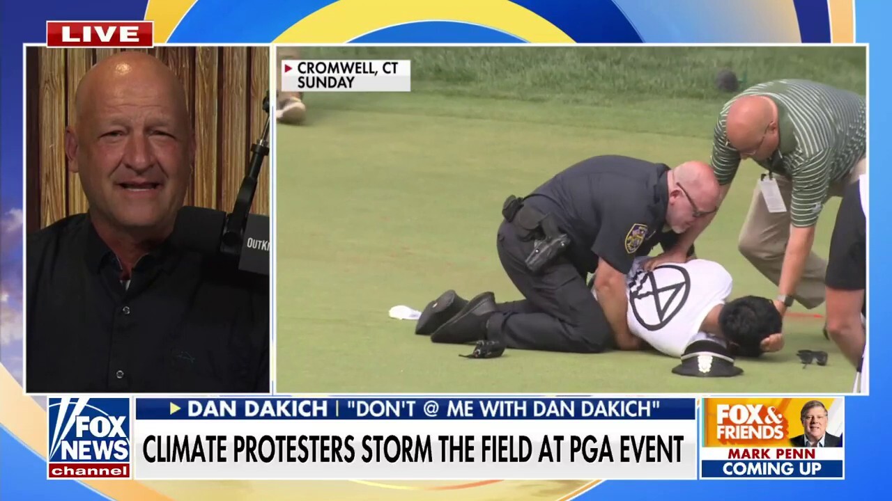 Climate protesters slammed for storming the field at a PGA event: 'Bringing awareness to their own stupidity'