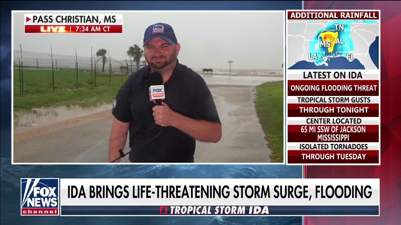 Mississippi continues to face tropical storm conditions from Ida
