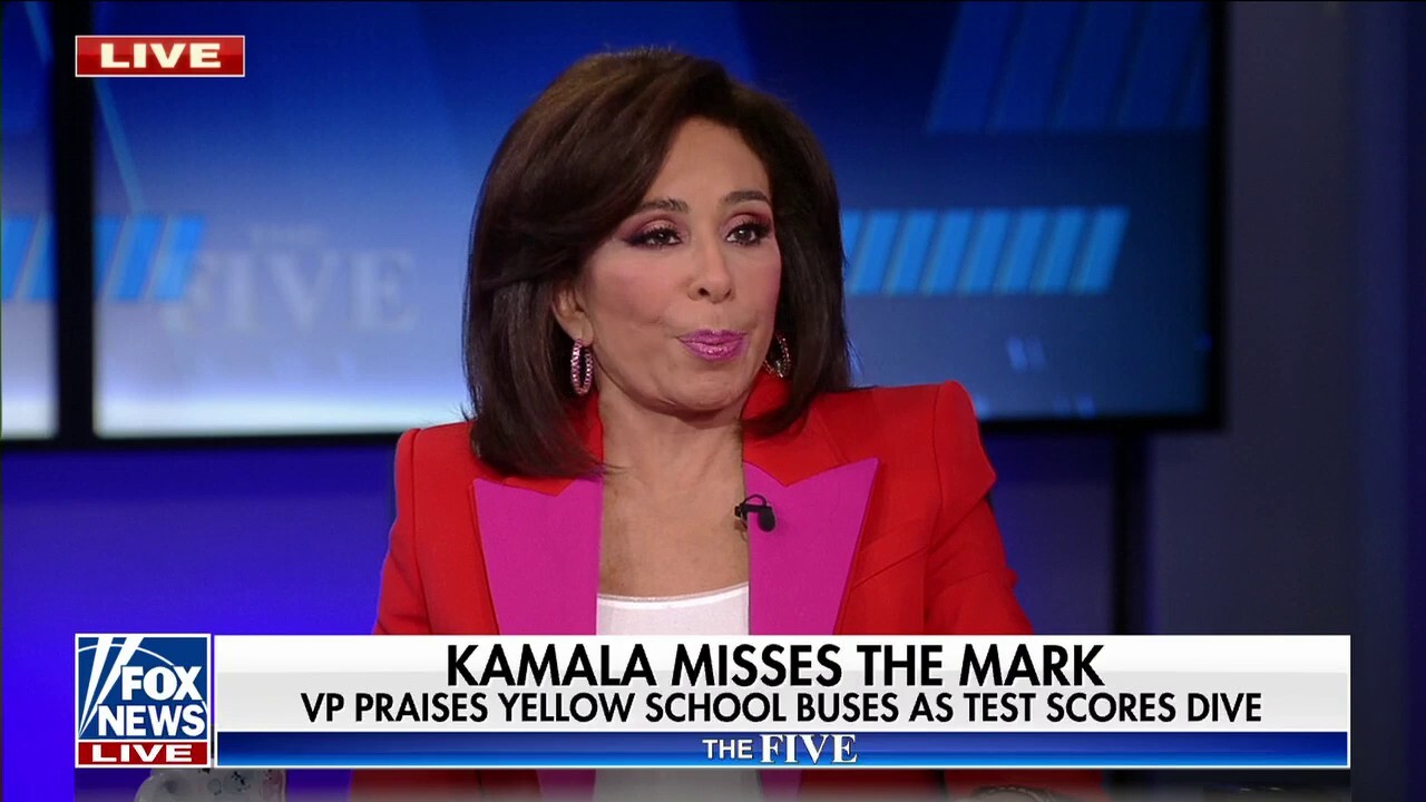 Judge Jeanine Pirro: We have the largest declines in reading, math scores, but Kamala's worried about electric school buses