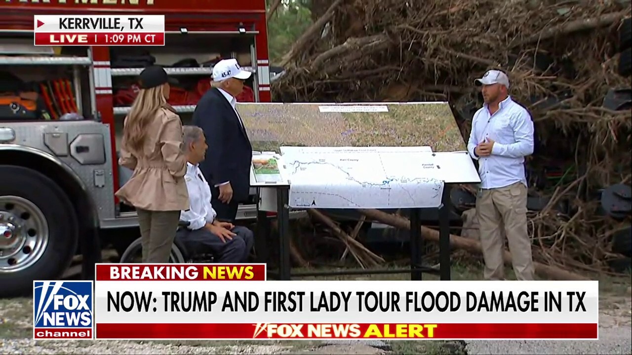 Trump, first lady visit central Texas amid devastating floods