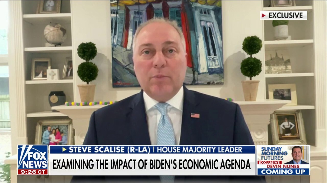 House Majority Leader Steve Scalise joins 'Sunday Morning Futures' to react to Sen. Joe Manchin's comments on border security, government spending and the debt limit, and the climate agenda. 