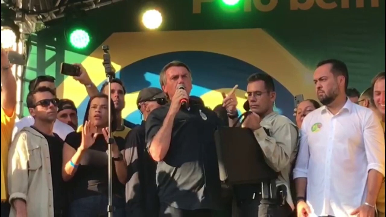 Brazilian President Bolsonaro holds a final campaign rally in Rio de Janeiro
