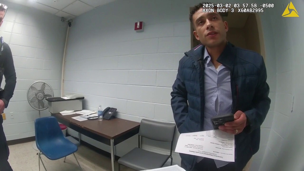 Police body camera footage shows Rep. Aundré Bumgardner as he is arrested for allegedly driving under the influence