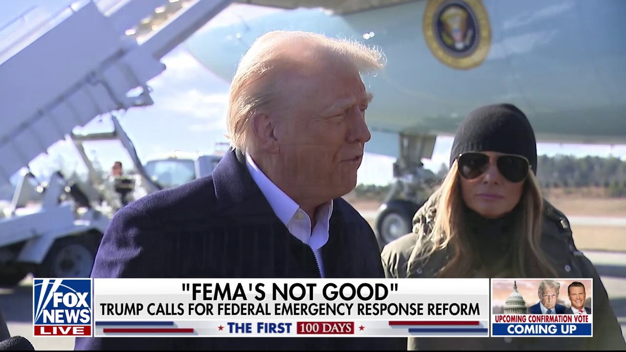 Trump’s promises FEMA reform or abolishment as he tours hurricane-ravaged North Carolina