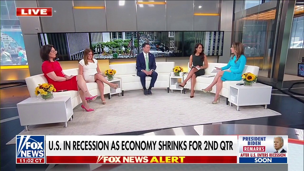 'Outnumbered' rips White House recession narrative as economy shrinks for second consecutive quarter