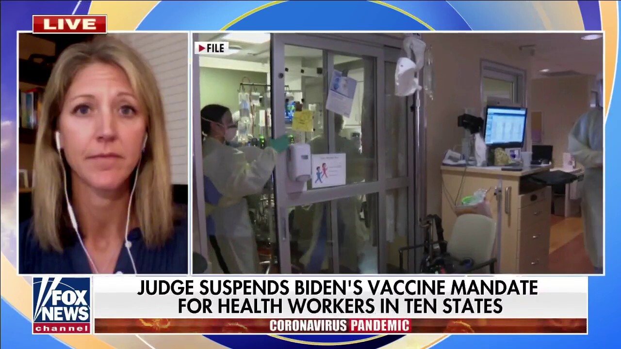 Judge halts Biden's vaccine mandate for health care workers in 10 states amid staffing shortages