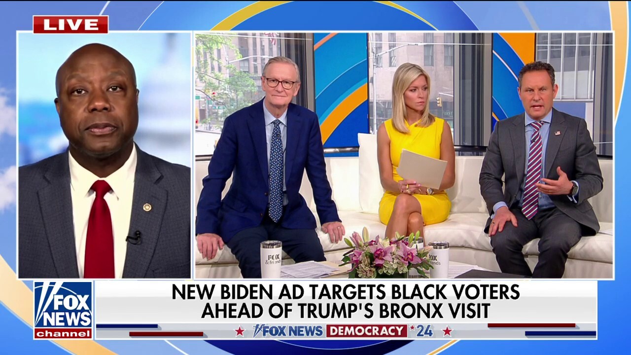 Sen. Tim Scott, R-S.C., joins 'Fox & Friends' to discuss Nikki Haley's announcement that she will vote for Trump in 2024 and Biden's latest political ad targeting Black voters. 