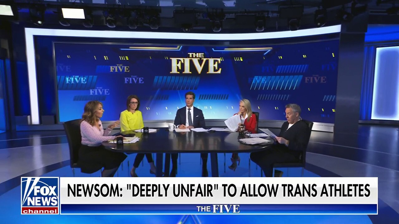 ‘The Five’ co-hosts discuss how California Gov. Gavin Newsom caved to President Donald Trump’s funding threat over transgender competitors in women’s sports.?