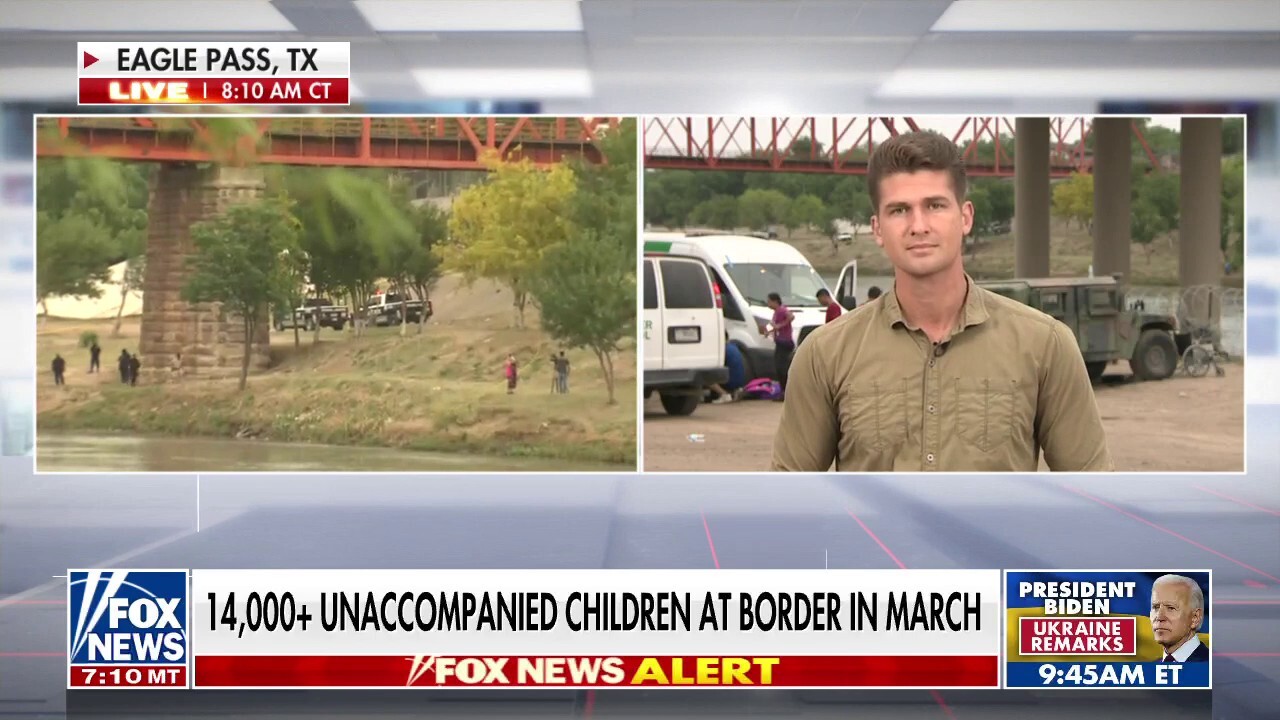 Unaccompanied children at southern border reached over 14,000 in March