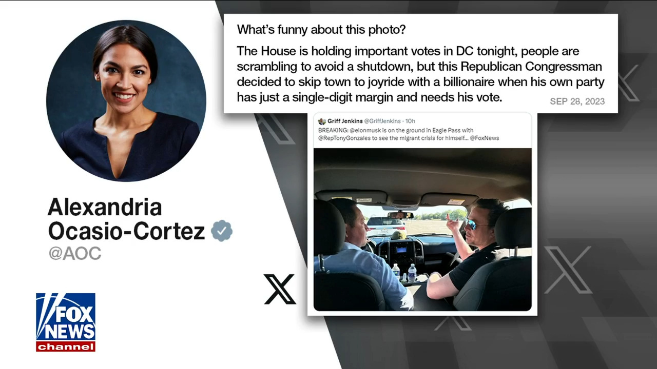 AOC rips GOP congressman's 'joyride' at border with Elon Musk