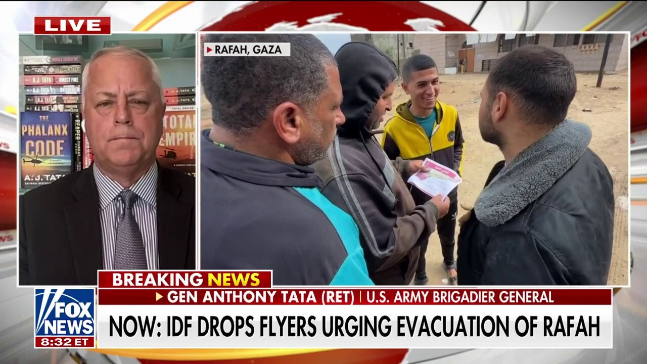 Fox News' Jeff Paul and U.S. Army Brigadier General Anthony Tata on the latest from Israel as the region of Rafah is urging citizens to evacuate
