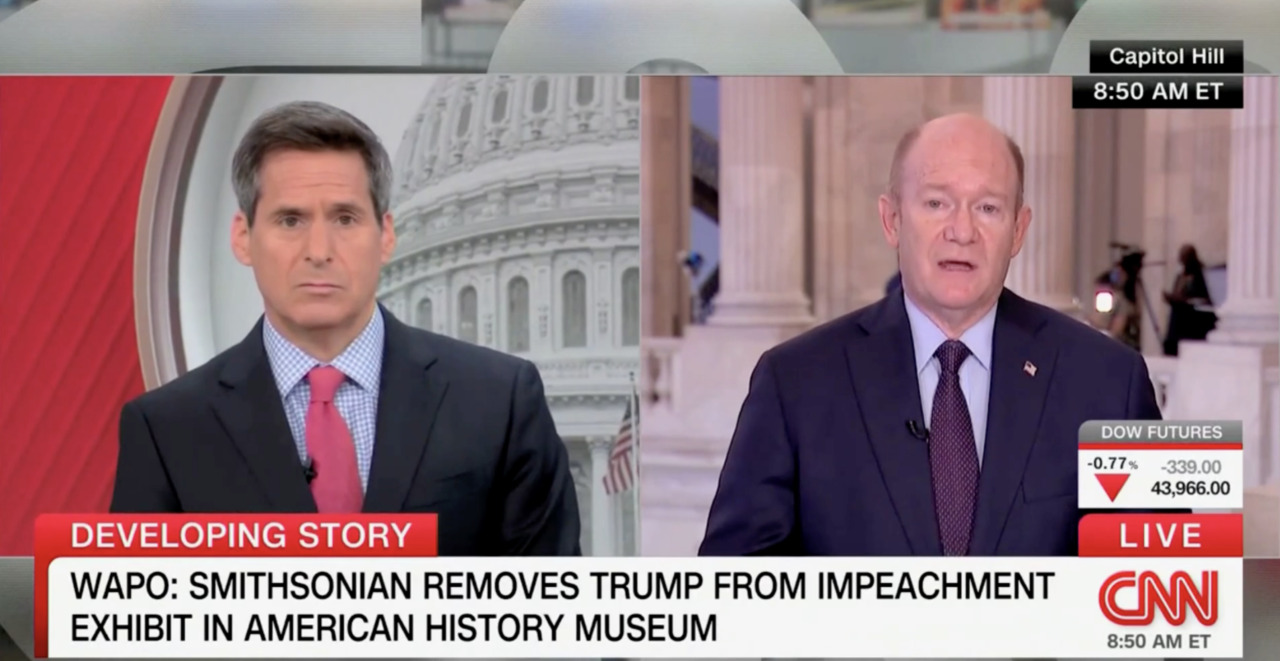 Chris Coons accuses Trump White House of 'whitewashing history' over Smithsonian exhibit