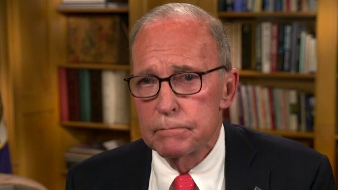 White House economic adviser Larry Kudlow speaks at the second night of the 2020 Republican National Convention.