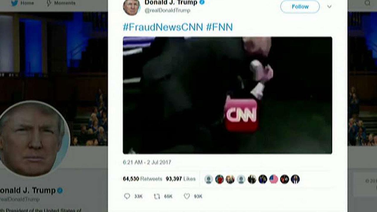Trump posts altered WWE video of him attacking 'CNN'