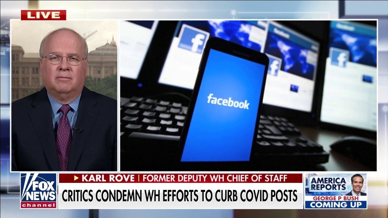 Karl Rove: ‘Slippery slope’ for WH to work with Big Tech on COVID 'misinformation'