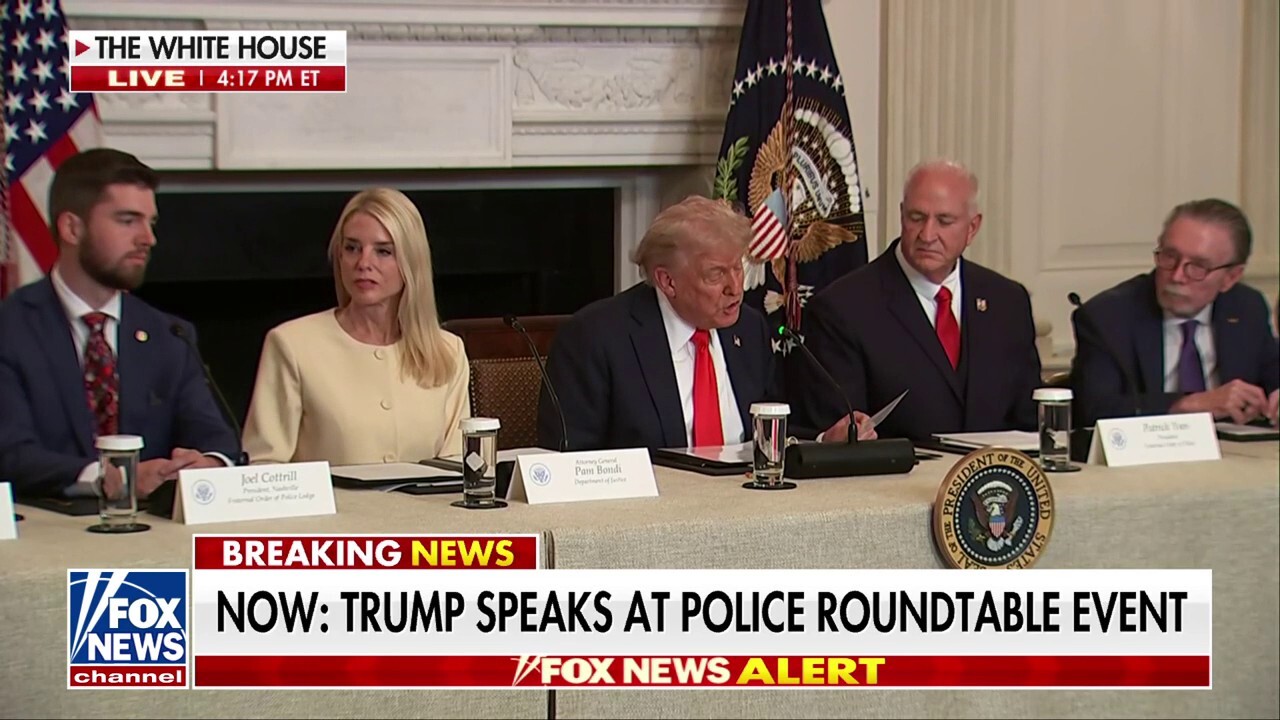 Trump touts himself as the 'most police president’ during roundtable event