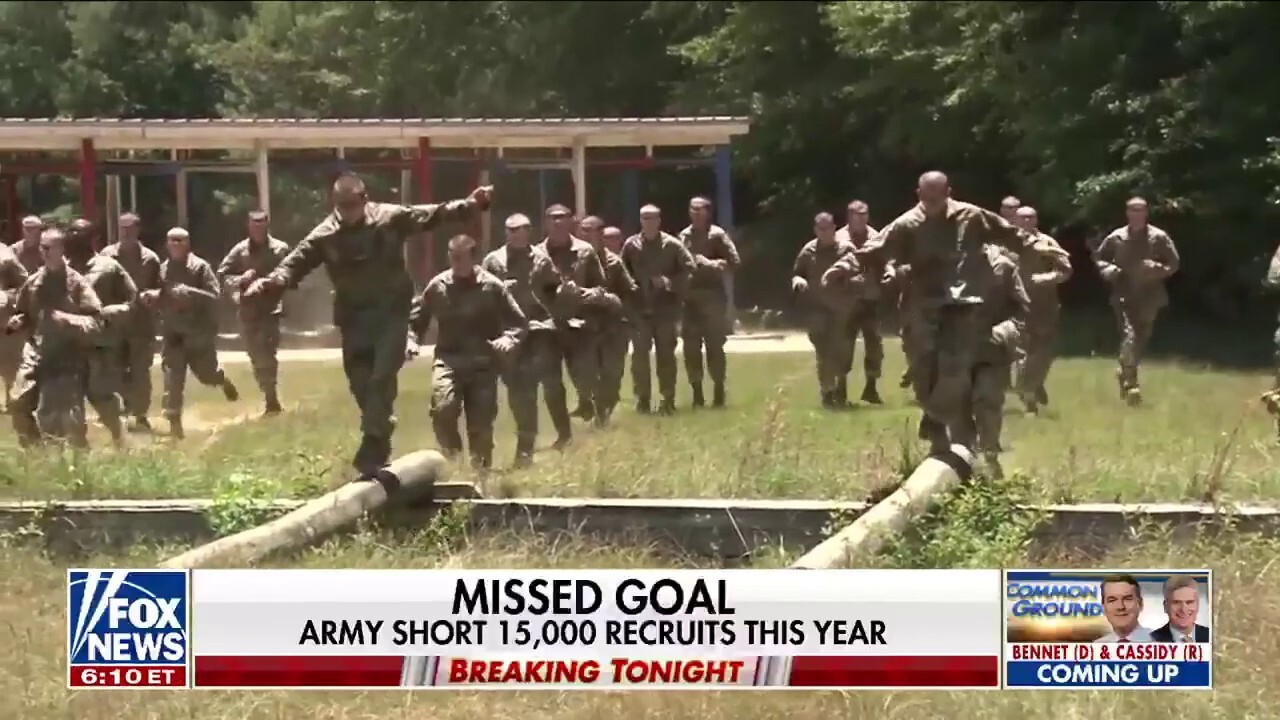Army short 15,000 recruits this year