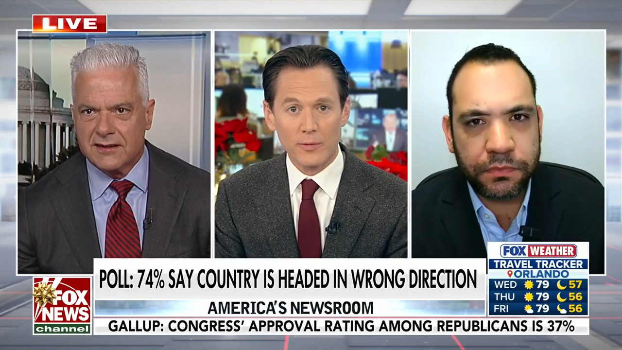 Club for Growth President David McIntosh and former DNC press secretary Jose Aristimuno break down new congressional approval ratings by party and how Americans feel about the direction of the country on ‘America’s Newsroom.’