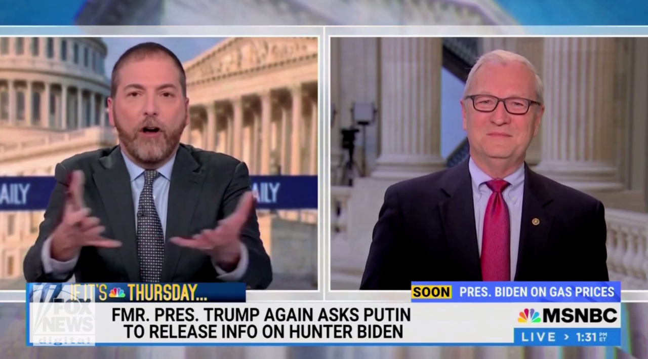 MSNBC's Chuck Todd grows frustrated with GOP guest for calling out media on Hunter Biden