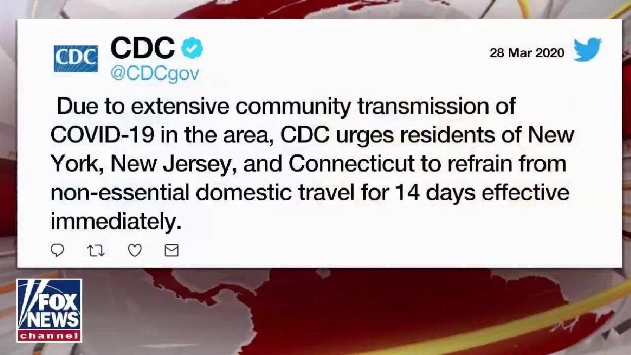 How will the CDC's travel advisory be enforced for NY, NJ and Connecticut?