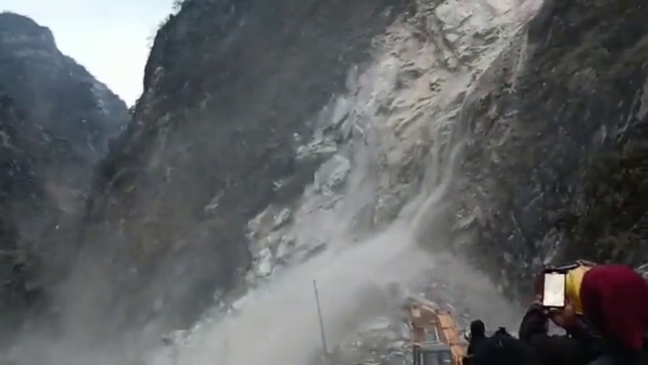 Highway closes after boulders and heavy mud fell down a nearby hill: See the shocking video
