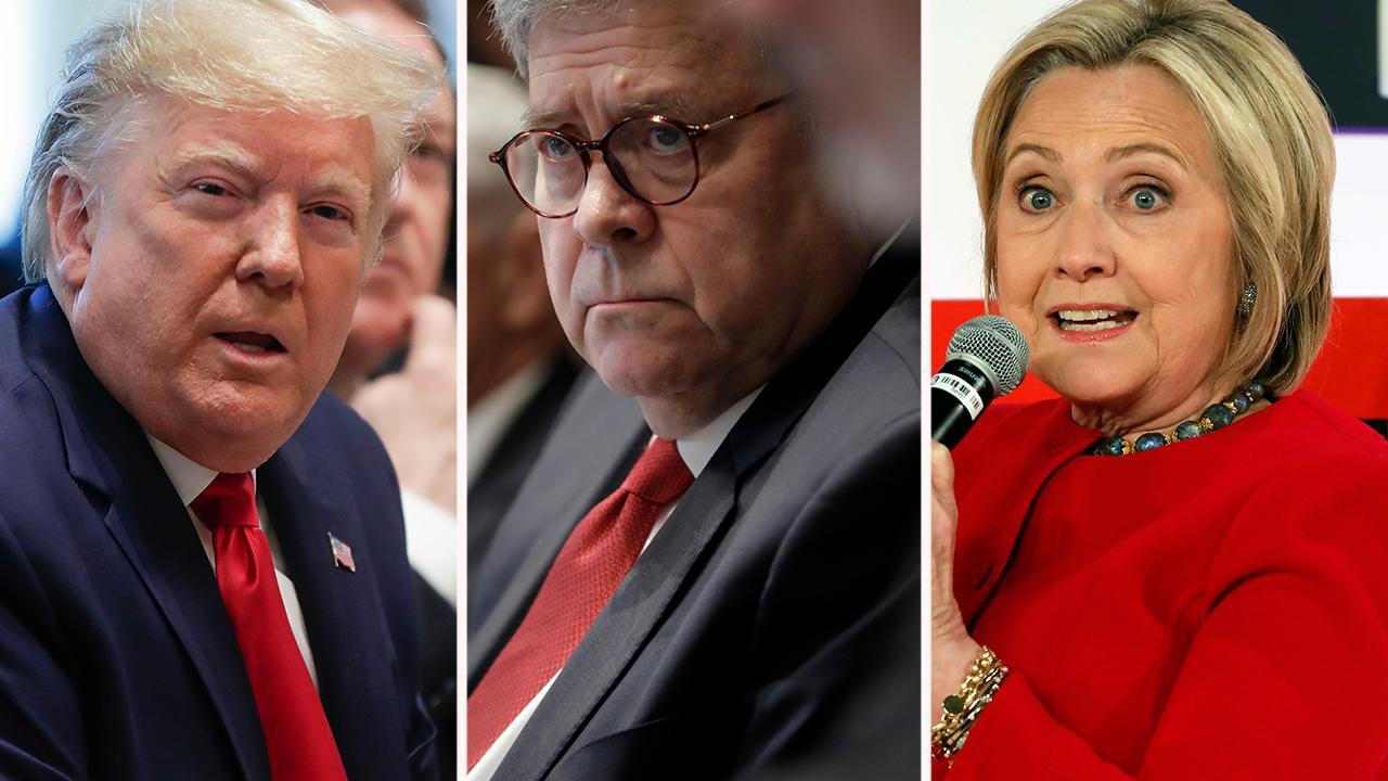 Trump calling for Barr to investigate ties between Hillary Clinton, dossier and Ukraine