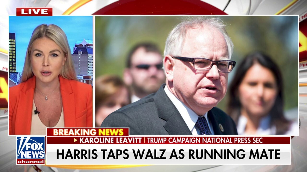 VP Harris has proven how 'dangerously liberal she is' by choosing Tim Walz: Trump campaign