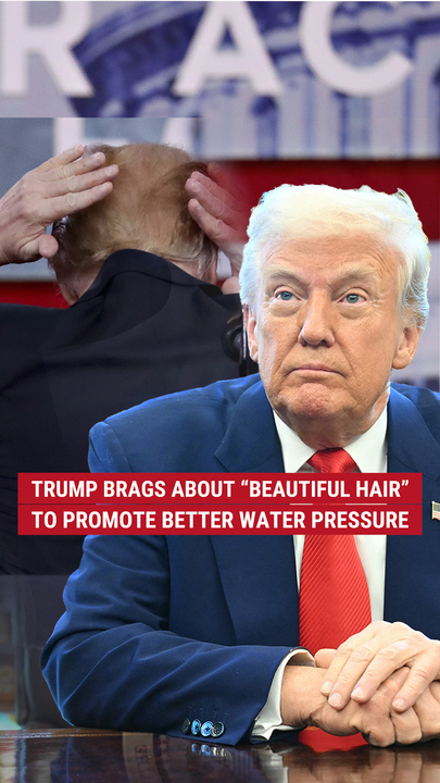 Trump brags astir  “beautiful hair” to beforehand   amended  h2o  pressure