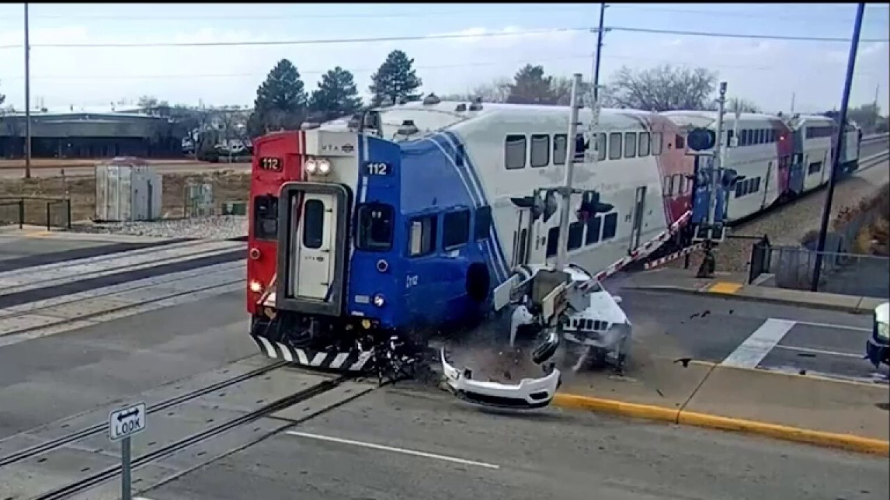 Video shows the moment a passenger train smashed into an SUV in Utah