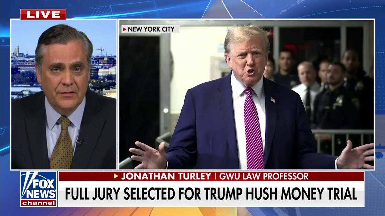 Jonathan Turley: Trump hush money trial is 'clearly a political prosecution'