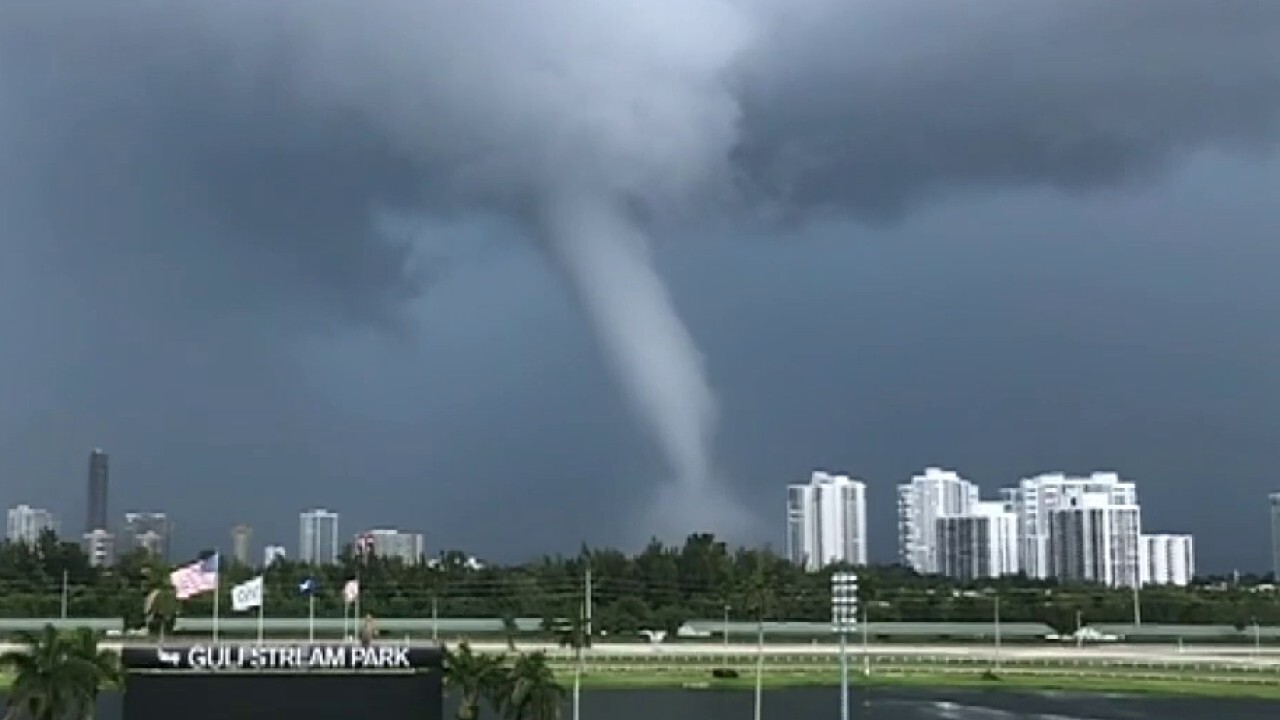 Raw video: Waterspout forms off the coast of Golden Beach, Florida	